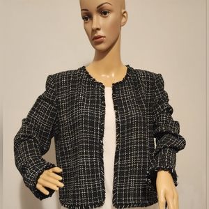 NWT - Calvin Klein Tweed Open Front Blazer/Jacket